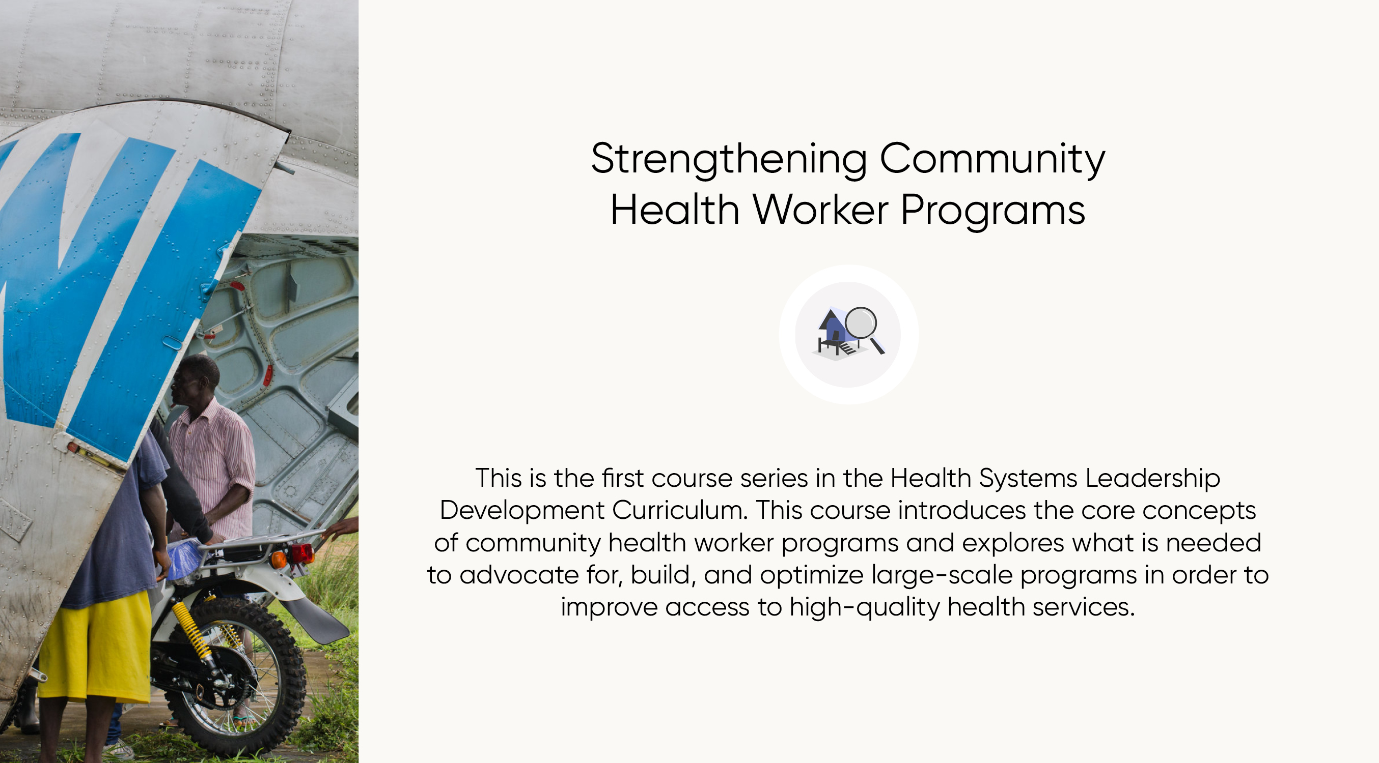 Strenghtening Community Health Worker program